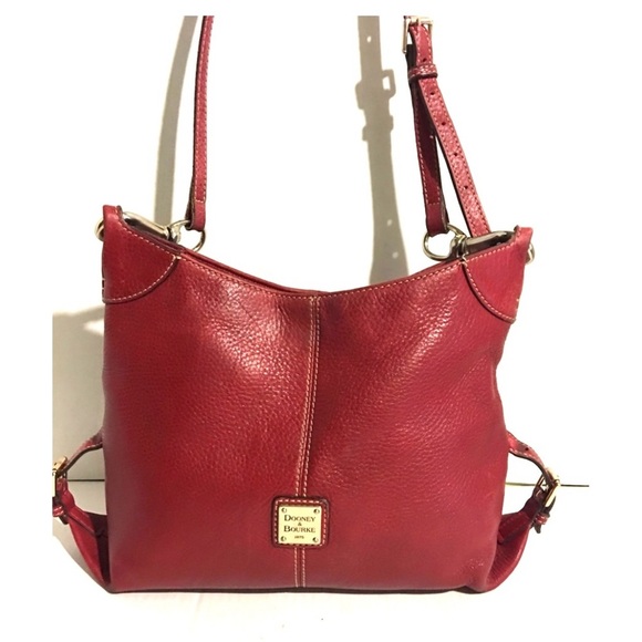 Dooney bourke Vibrant Red Leather Crossbody Bag with Adjustable Straps - Picture 6 of 11